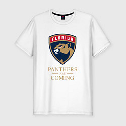 Футболка slim-fit Panthers are coming Florida Panthers Флорида Панте, цвет: белый