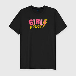 Футболка slim-fit Girl Power, цвет: черный