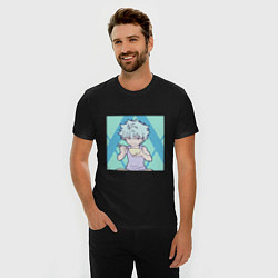 Футболка slim-fit Hunter x Hunter Killua Eating, цвет: черный — фото 2