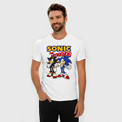 Футболка slim-fit ЕЖ СОНИК SONIC THE HEDGEHOG, цвет: белый — фото 2