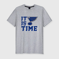 Футболка slim-fit It is St Louis Blues time Сент Луис Блюз, цвет: меланж