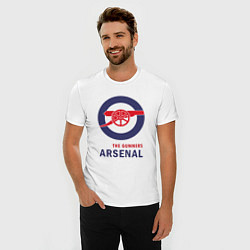 Футболка slim-fit Arsenal The Gunners, цвет: белый — фото 2