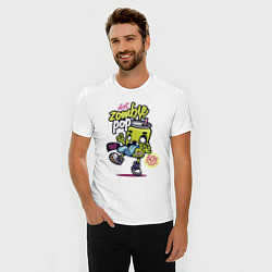 Футболка slim-fit Diet Zombie Pop Sugar free Pop art, цвет: белый — фото 2