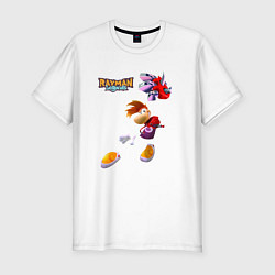 Футболка slim-fit Rayman в прыжке, цвет: белый