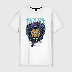 Мужская slim-футболка Юный лев