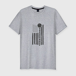 Мужская slim-футболка США Волейбол