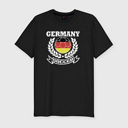 Футболка slim-fit Футбол Германия, цвет: черный
