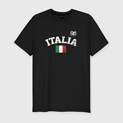 Футболка slim-fit Футбол Италия, цвет: черный
