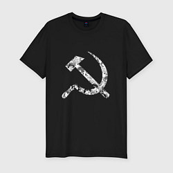 Футболка slim-fit USSR AHEGAO СССР АХЕГАО, цвет: черный