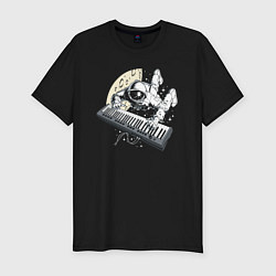 Футболка slim-fit Space music!, цвет: черный