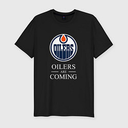 Футболка slim-fit Edmonton Oilers are coming Эдмонтон Ойлерз, цвет: черный