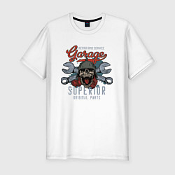 Футболка slim-fit Garage superior, цвет: белый