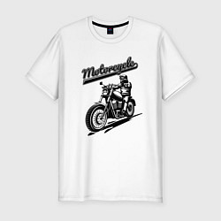 Футболка slim-fit Motorcycle Cool rider, цвет: белый