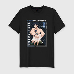 Футболка slim-fit Fairy Tail, Грей Фуллбастер, цвет: черный