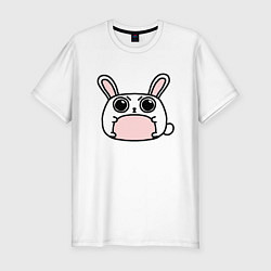 Футболка slim-fit Зайчик Жорик злится, цвет: белый