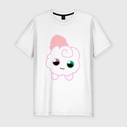 Футболка slim-fit Toca Kitchen котик, цвет: белый