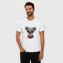 Футболка slim-fit Баскетбол - Коала, цвет: белый — фото 2