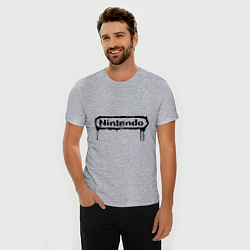 Футболка slim-fit Nintendo streaks, цвет: меланж — фото 2