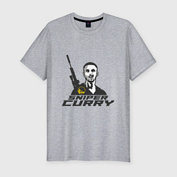 Футболка slim-fit Sniper Curry, цвет: меланж