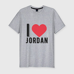 Мужская slim-футболка I Love Jordan