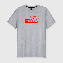 Футболка slim-fit Freedom сюреализм, цвет: меланж