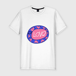 Мужская slim-футболка Love badge