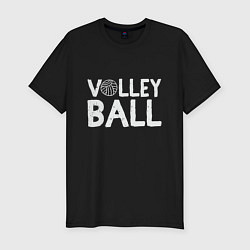 Футболка slim-fit Спорт Волейбол, цвет: черный