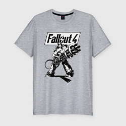 Футболка slim-fit Fallout 4 Hero!, цвет: меланж