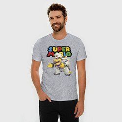 Футболка slim-fit Super mario Bowser, цвет: меланж — фото 2