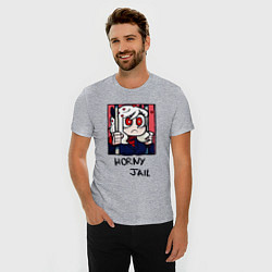 Футболка slim-fit HELLTAKER HORNY JAIL, цвет: меланж — фото 2