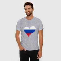 Футболка slim-fit Russian Heart, цвет: меланж — фото 2