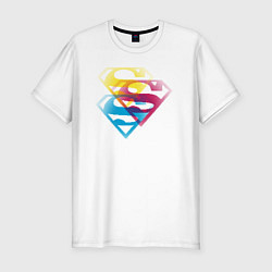 Мужская slim-футболка Лого Супермена