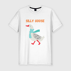 Футболка slim-fit Silly Goose, цвет: белый