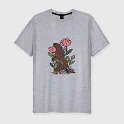 Футболка slim-fit ХОРЕК, цвет: меланж