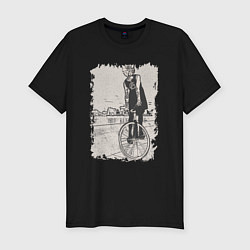 Футболка slim-fit Cat bike punk, цвет: черный