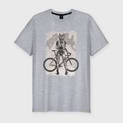 Футболка slim-fit Real bike punk, цвет: меланж