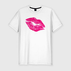 Футболка slim-fit Red kiss, цвет: белый