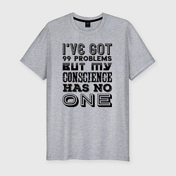 Футболка slim-fit CONSCIENCE СОВЕСТЬ, цвет: меланж