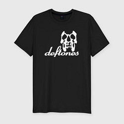 Футболка slim-fit Deftones череп, цвет: черный