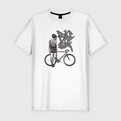 Футболка slim-fit Bike punk girl, цвет: белый