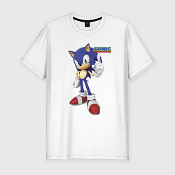Футболка slim-fit Sonic Hedgehog Video game, цвет: белый