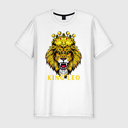 Футболка slim-fit KING LEO Король Лев, цвет: белый