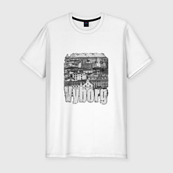 Футболка slim-fit Выборг Ленобласть, цвет: белый