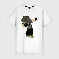 Футболка slim-fit Minecraft Dab Hero, цвет: белый