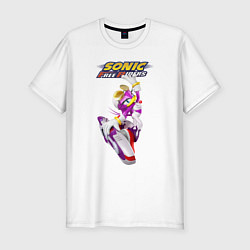 Футболка slim-fit Wave the Swallow Sonic Free Riders Ласточка Вейв С, цвет: белый