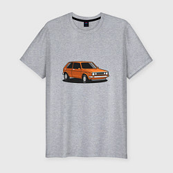 Мужская slim-футболка Оранжевая классика