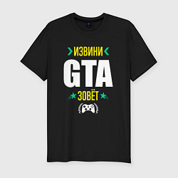 Футболка slim-fit Извини GTA Зовет, цвет: черный