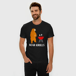 Футболка slim-fit Bear Grills Беар Гриллс, цвет: черный — фото 2