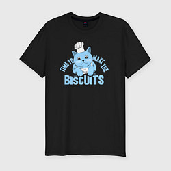 Мужская slim-футболка Время делать бисквиты