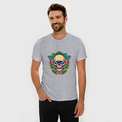 Футболка slim-fit Summer - Skull, цвет: меланж — фото 2